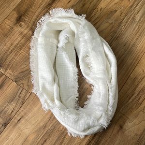 White acrylic infinity scarf